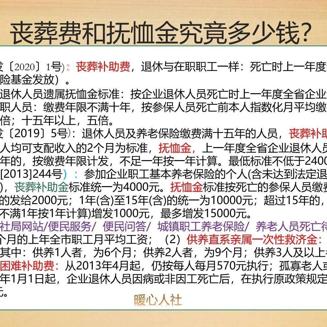 辽宁省丧葬费抚恤金最新规定解读