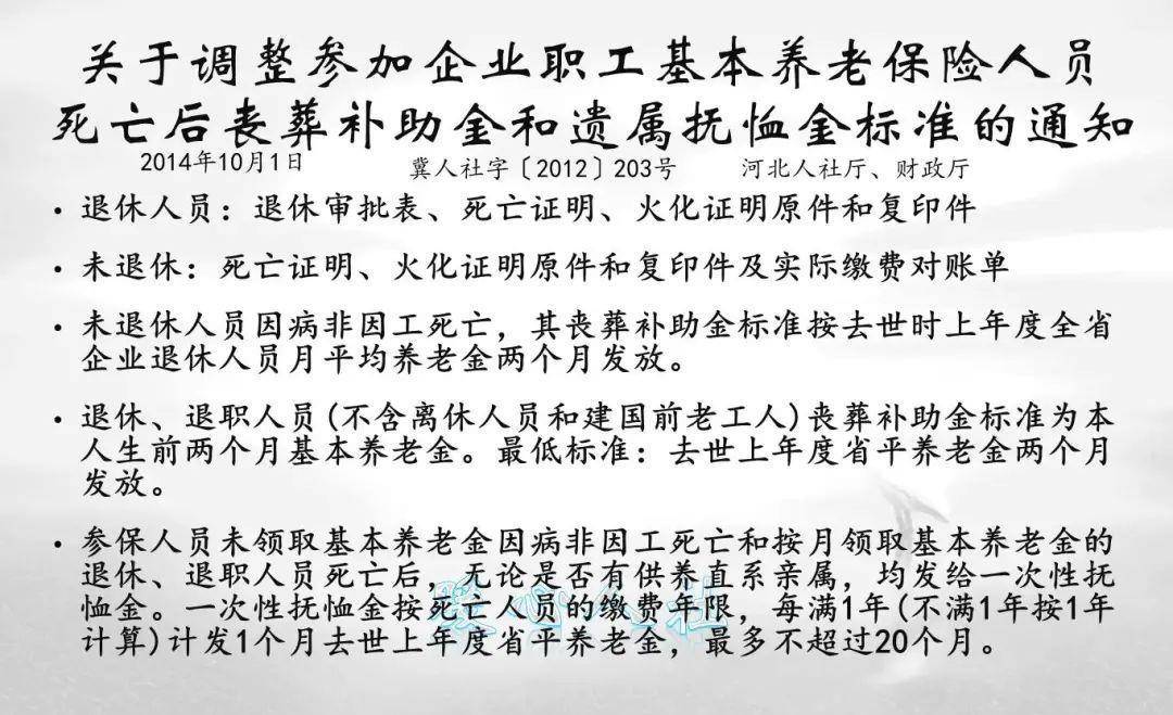 河北省丧葬费抚恤金最新规定,河北省丧葬费抚恤金最新规定解读